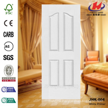 JHK-004 CE Certicicate 4 panel model mountain grain white primer door panel with high quality